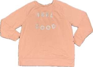 Old Navy Women's Feel Good Silver Glitter Graphic Sweatshirt
